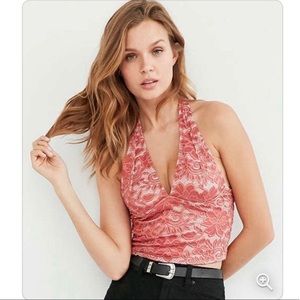 (NWT) Urban Outfitters | Lace Halter Crop Top